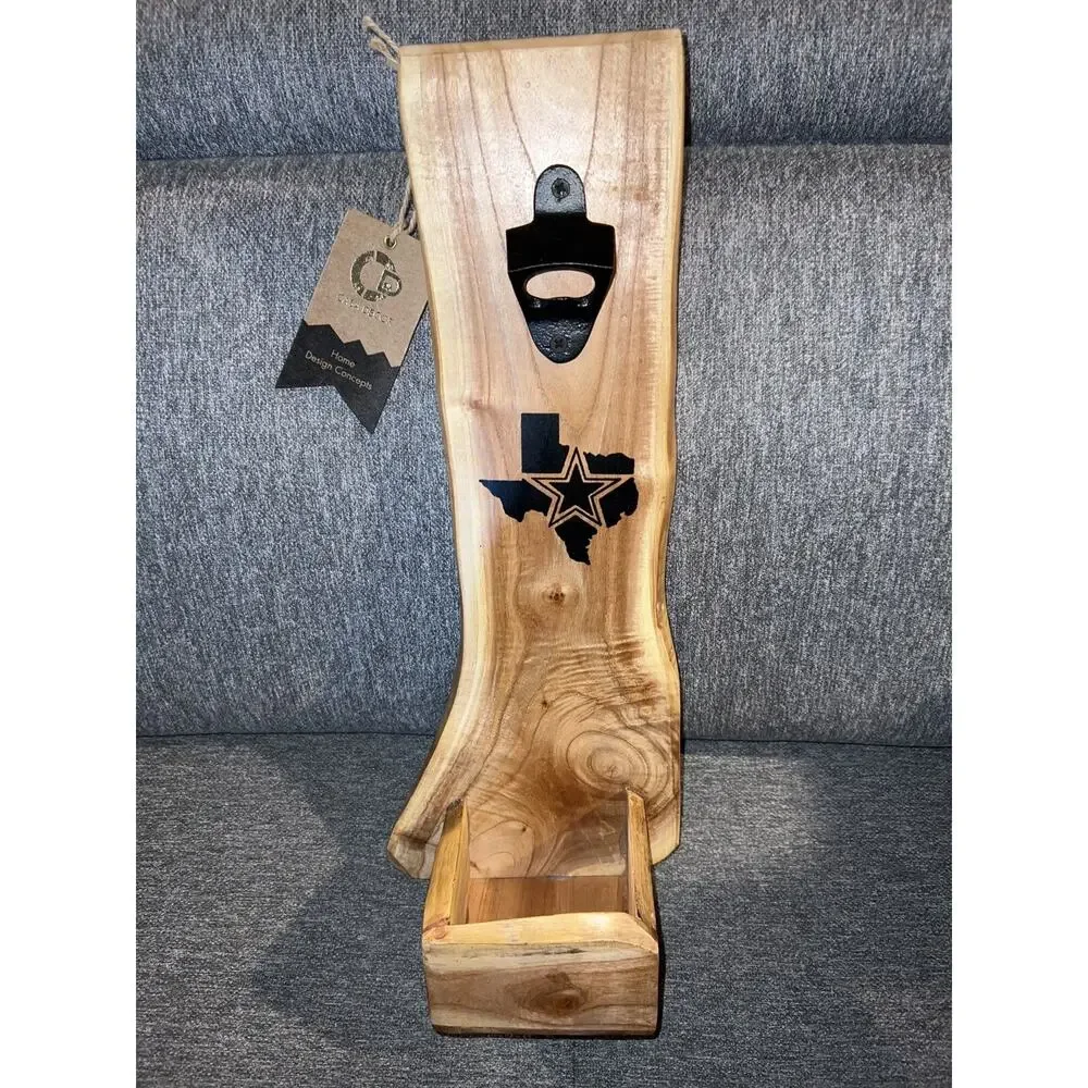 New Wooden Texas Lone Star Home Design Concepts Casa Decor Bottle Opener Decor